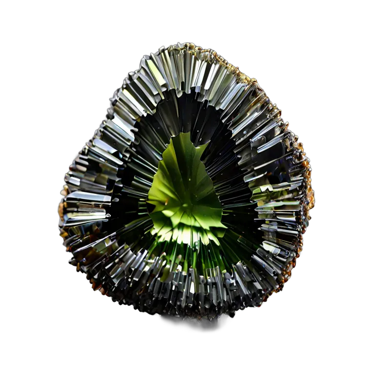 高級品 宝石 モルダバイトグリーンテクタイト 透過 PNG 画像 フリー素材 #9671