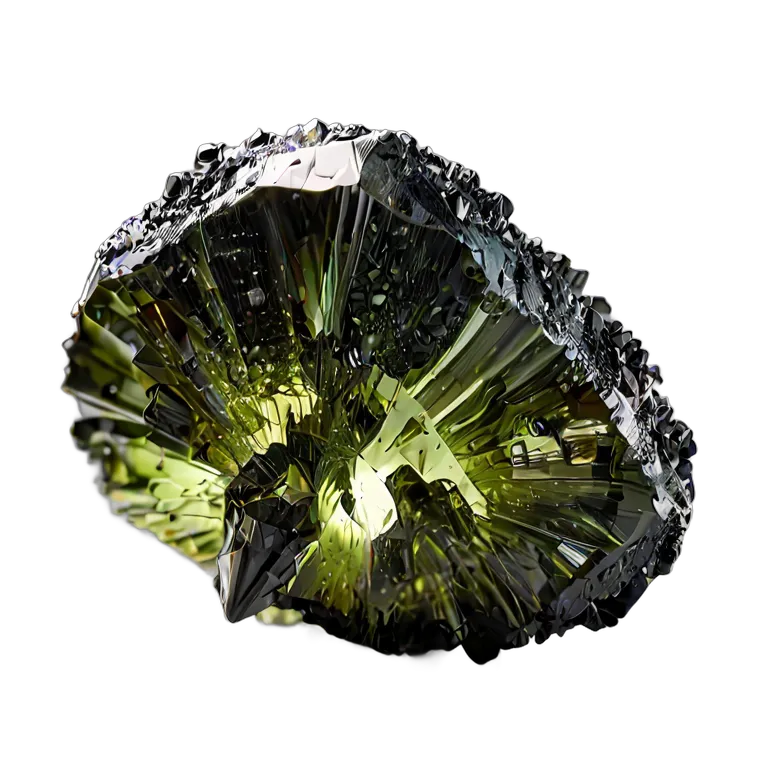 高級品 宝石 モルダバイトグリーンテクタイト 透過 PNG 画像 フリー素材 #9681