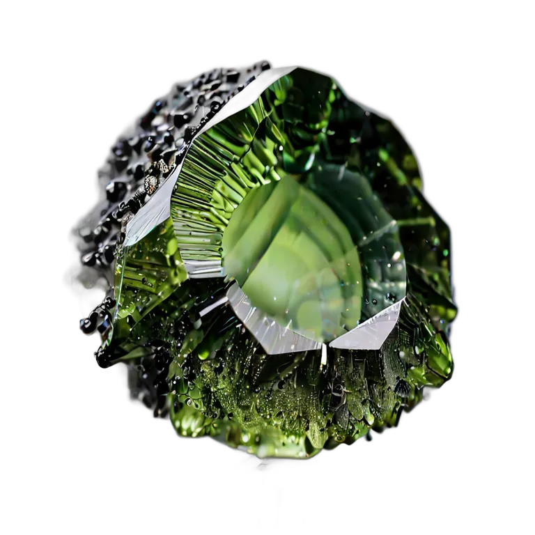 高級品 宝石 モルダバイトグリーンテクタイト 透過 PNG 画像 フリー素材 #9683