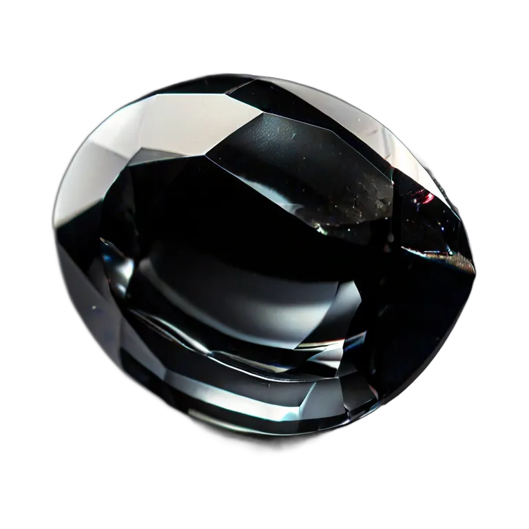 高級品 宝石 黒曜石の黒いガラス 透過 PNG 画像 フリー素材 #9690