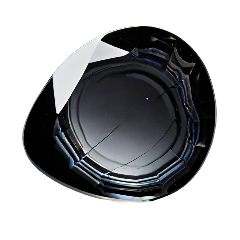 高級品 宝石 黒曜石の黒いガラス 透過 PNG 画像 フリー素材 #9691