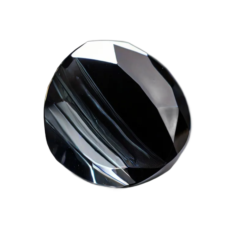 高級品 宝石 黒曜石の黒いガラス 透過 PNG 画像 フリー素材 #9693