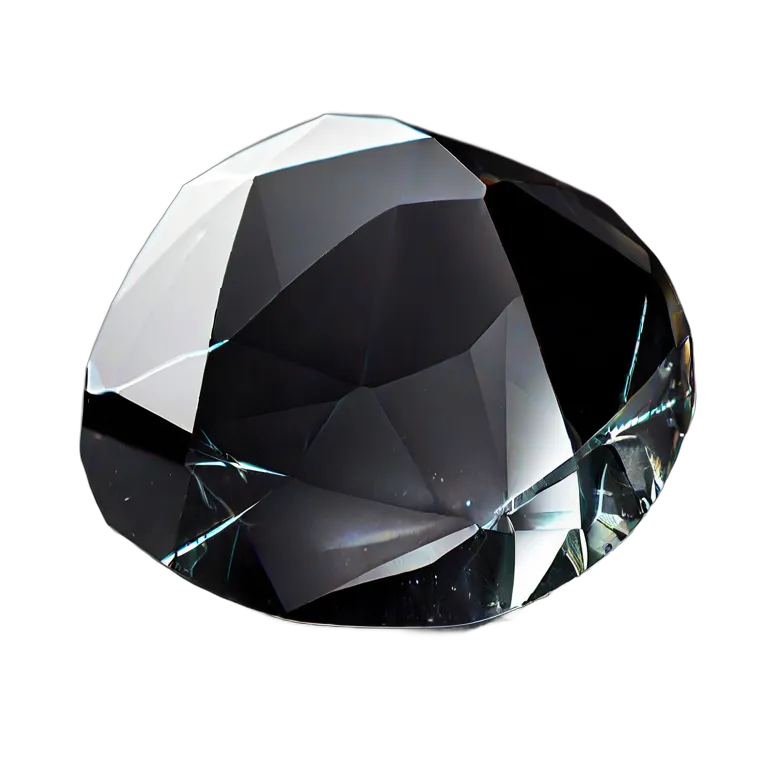 高級品 宝石 黒曜石の黒いガラス 透過 PNG 画像 フリー素材 #9694