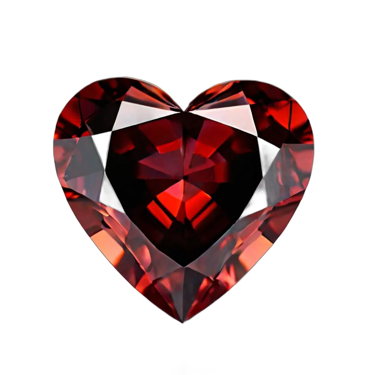 高級品 宝石 パイロープガーネット深紅 透過 PNG 画像 フリー素材 #9722