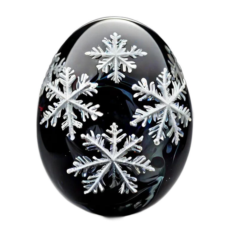 高級品 宝石 スノーフレークオブシディアンブラックアンドホワイト 透過 PNG 画像 フリー素材 #9697