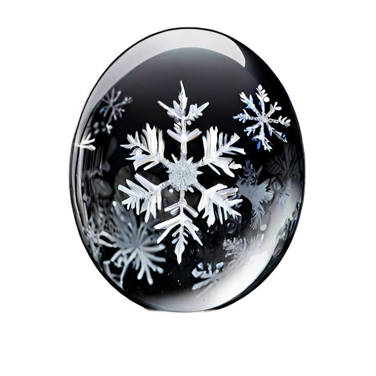 高級品 宝石 スノーフレークオブシディアンブラックアンドホワイト 透過 PNG 画像 フリー素材 #9701