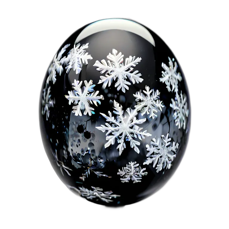 高級品 宝石 スノーフレークオブシディアンブラックアンドホワイト 透過 PNG 画像 フリー素材 #9710