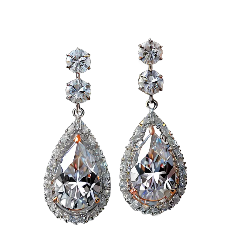 سلع فاخرة مجوهرات أقراط متدلية مرصعة بالألماس صورة PNG شفافة مجانية #8420