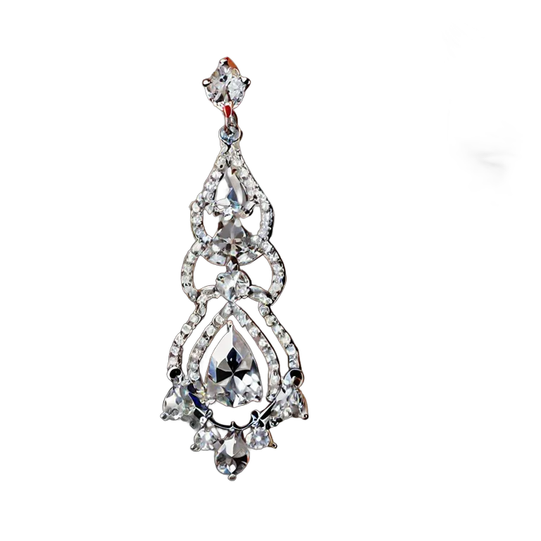 سلع فاخرة مجوهرات أقراط متدلية مرصعة بالألماس صورة PNG شفافة مجانية #8434