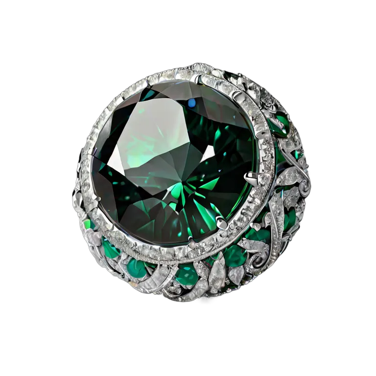 高級品 ジュエリー エメラルドのロイヤルオーブ 透過 PNG 画像 フリー素材 #8494