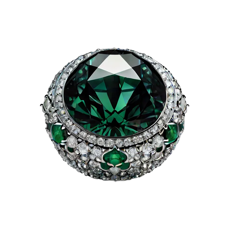 高級品 ジュエリー エメラルドのロイヤルオーブ 透過 PNG 画像 フリー素材 #8497