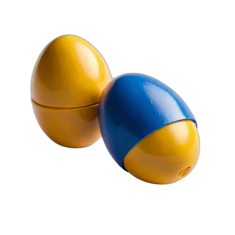 楽器 体鳴楽器 エッグシェイカー2個 透過 PNG 画像 フリー素材 #36059