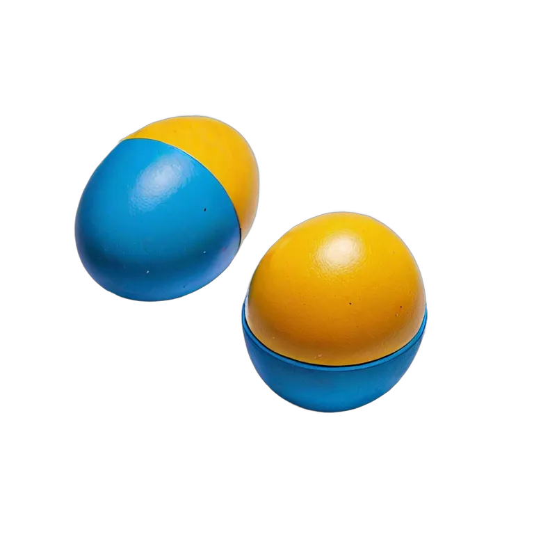 楽器 体鳴楽器 エッグシェイカー2個 透過 PNG 画像 フリー素材 #36065