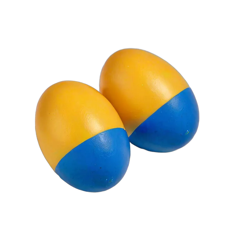 楽器 体鳴楽器 エッグシェイカー2個 透過 PNG 画像 フリー素材 #36066