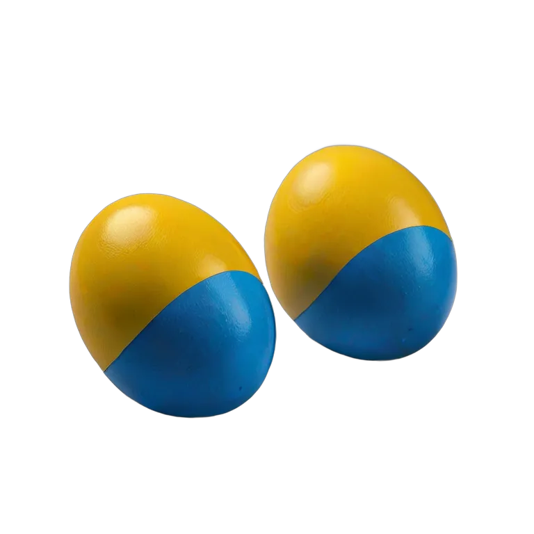 楽器 体鳴楽器 エッグシェイカー2個 透過 PNG 画像 フリー素材 #36069