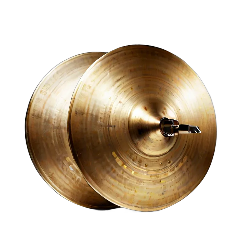 楽器 体鳴楽器 プロ仕様オーケストラシンバル(ペア) 透過 PNG 画像 フリー素材 #36038