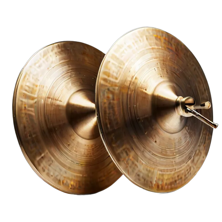 楽器 体鳴楽器 プロ仕様オーケストラシンバル(ペア) 透過 PNG 画像 フリー素材 #36043