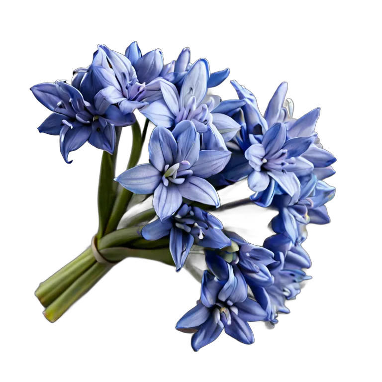 植物 花 ブルーシラーの束 透過 PNG 画像 フリー素材 #18925