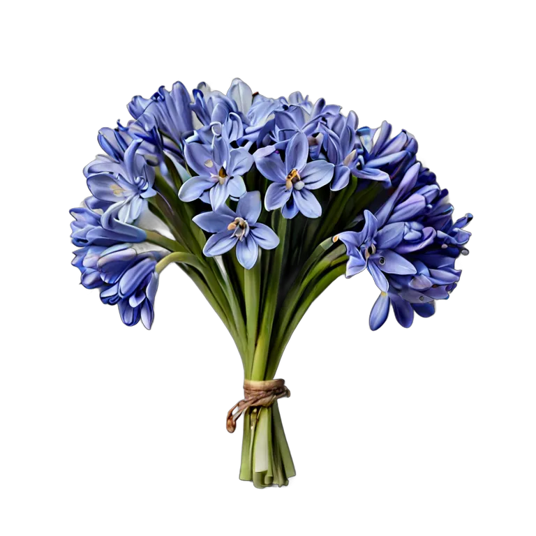 植物 花 ブルーシラーの束 透過 PNG 画像 フリー素材 #18934