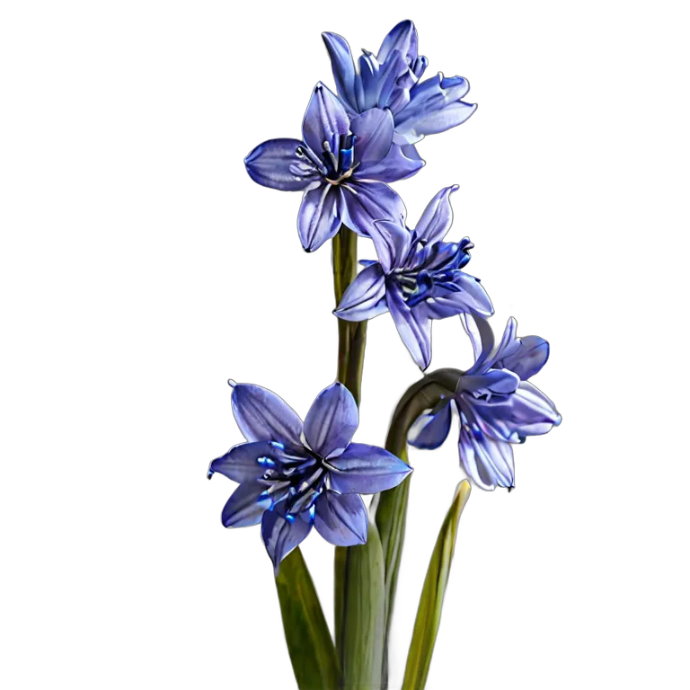 植物 花 ブルーシラーの束 透過 PNG 画像 フリー素材 #18937