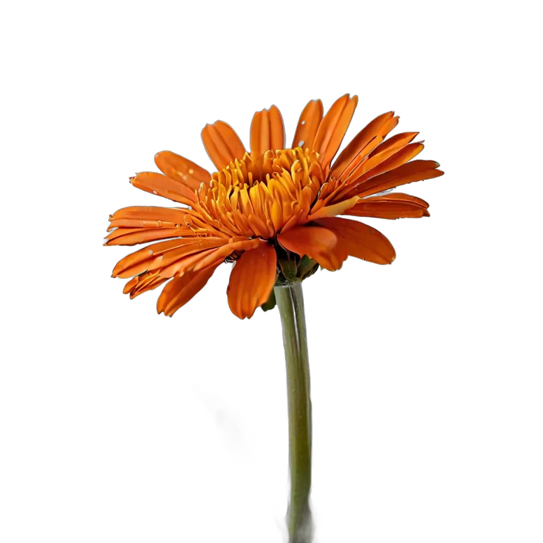 植物 花 濃いオレンジ色のカレンデュラ 透過 PNG 画像 フリー素材 #18939