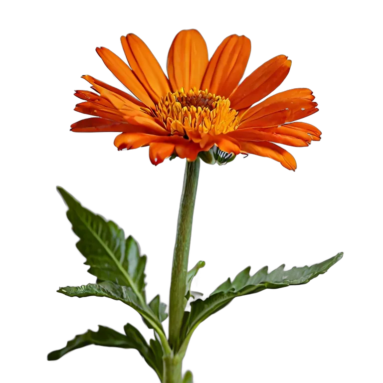 植物 花 濃いオレンジ色のカレンデュラ 透過 PNG 画像 フリー素材 #18940