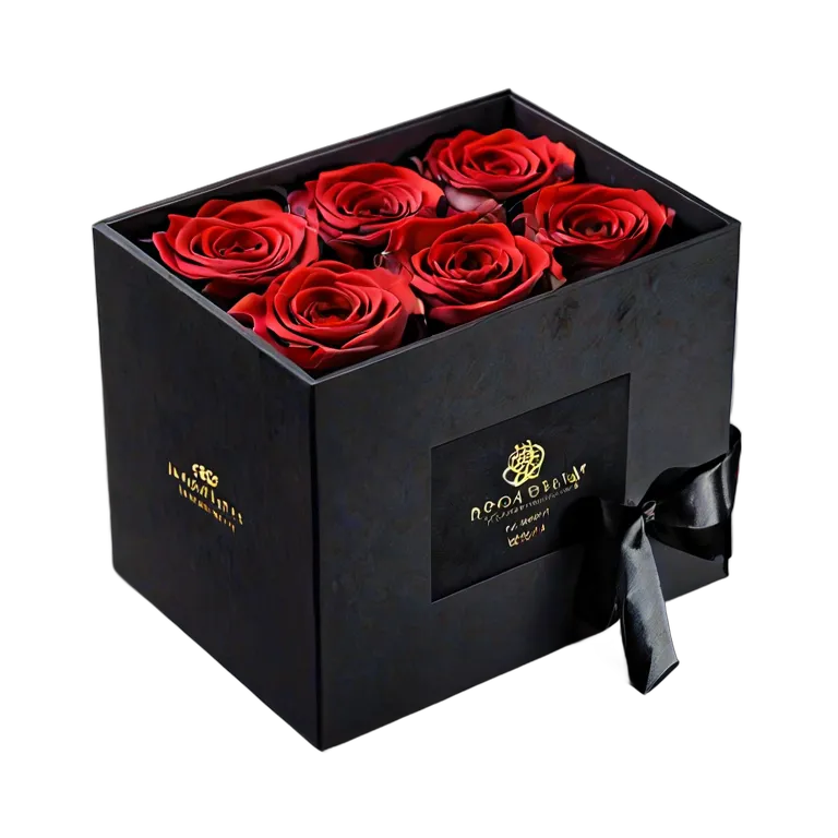plant flowers luxury-box-of-preserved-red-roses Transparent PNG Image Free Resource #18942