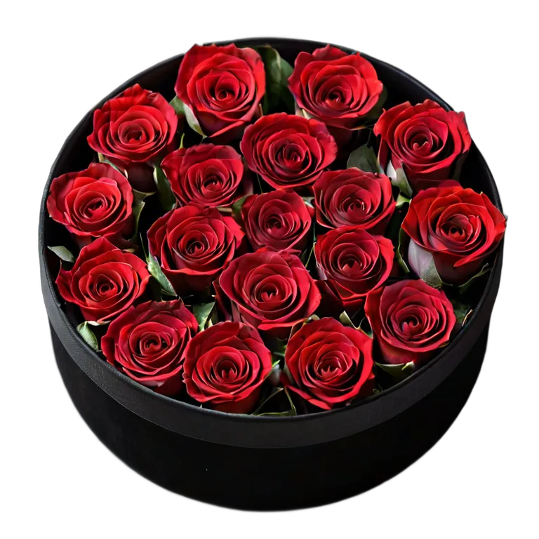 plant flowers luxury-box-of-preserved-red-roses Transparent PNG Image Free Resource #18943