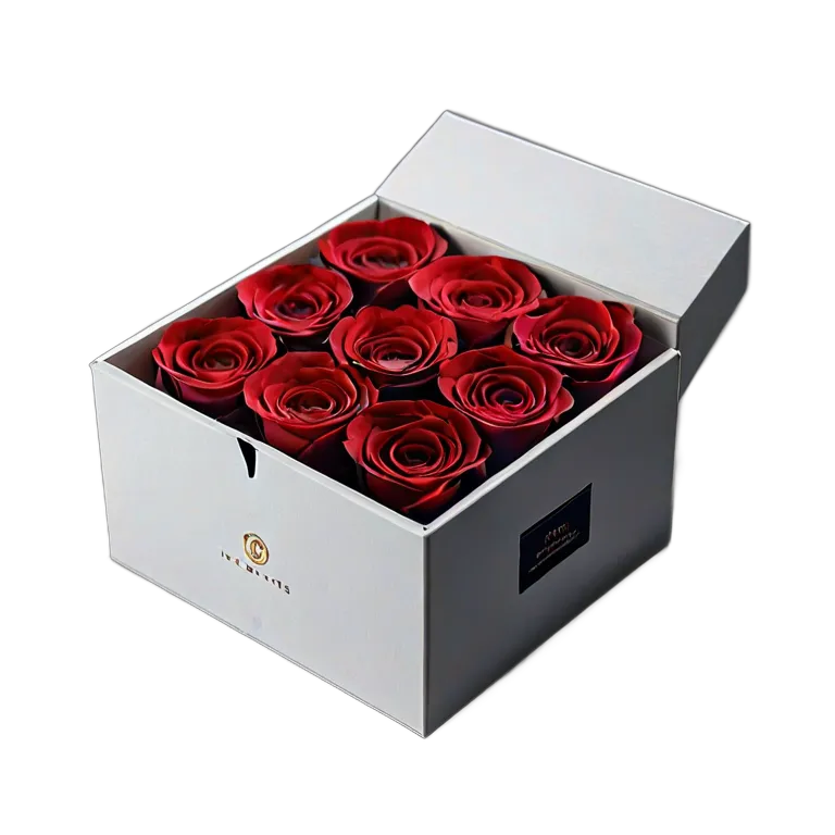 plant flowers luxury-box-of-preserved-red-roses Transparent PNG Image Free Resource #18947