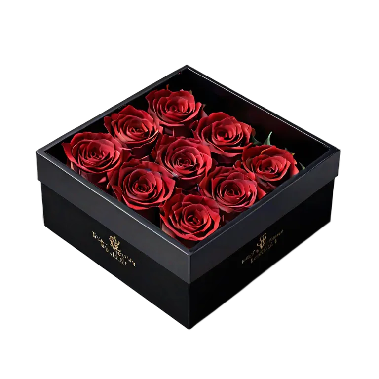 豪華な赤いプリザーブドバラの箱 透過 PNG 画像 フリー素材 #18954