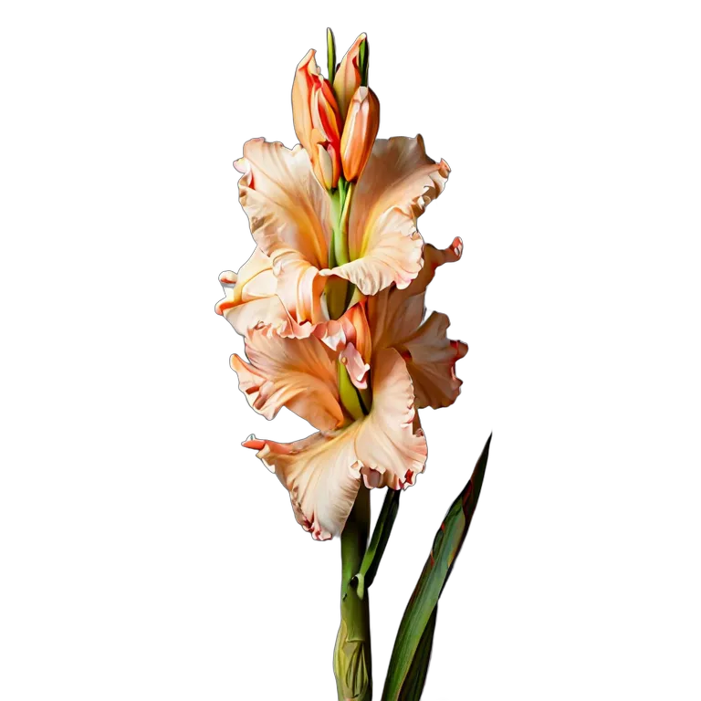 植物 花 桃色のグラジオラス 透過 PNG 画像 フリー素材 #18904