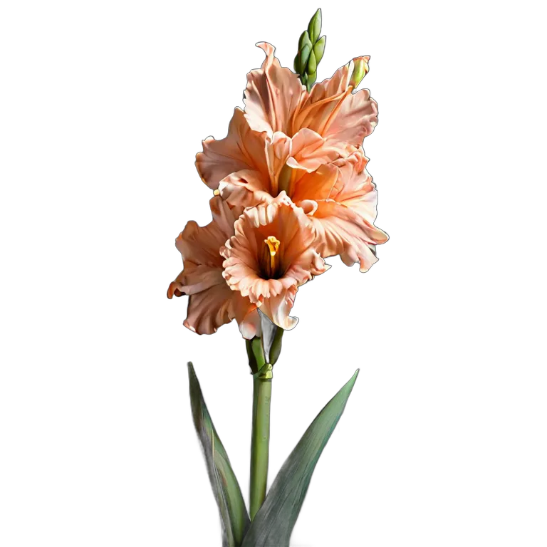 植物 花 桃色のグラジオラス 透過 PNG 画像 フリー素材 #18905