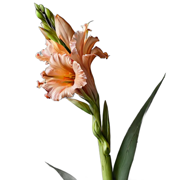 植物 花 桃色のグラジオラス 透過 PNG 画像 フリー素材 #18906