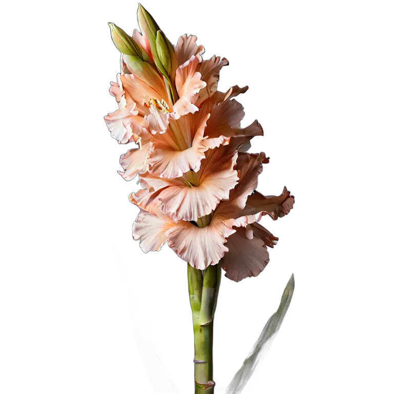 植物 花 桃色のグラジオラス 透過 PNG 画像 フリー素材 #18908