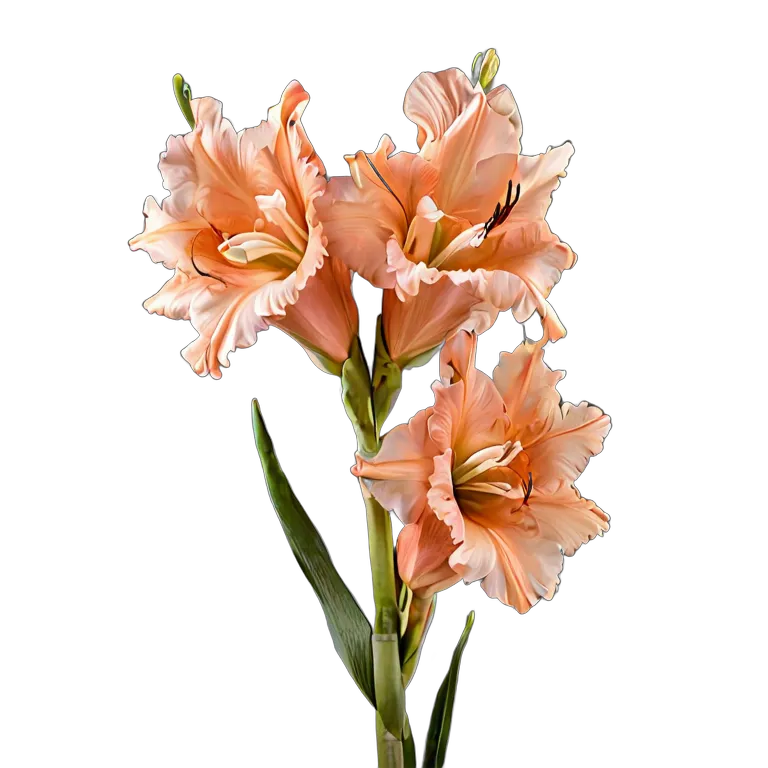 植物 花 桃色のグラジオラス 透過 PNG 画像 フリー素材 #18909