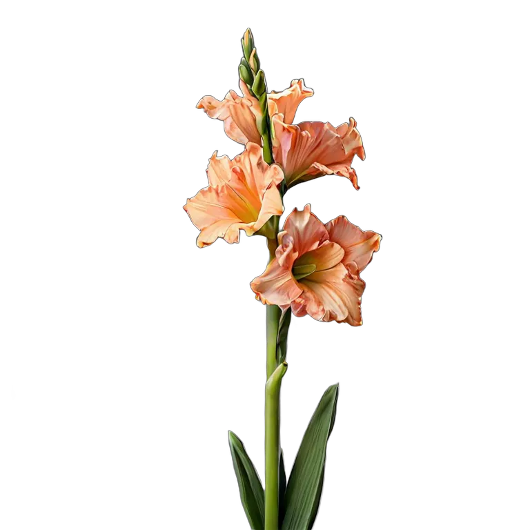 植物 花 桃色のグラジオラス 透過 PNG 画像 フリー素材 #18910