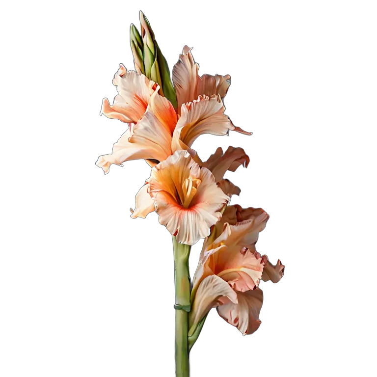 植物 花 桃色のグラジオラス 透過 PNG 画像 フリー素材 #18911