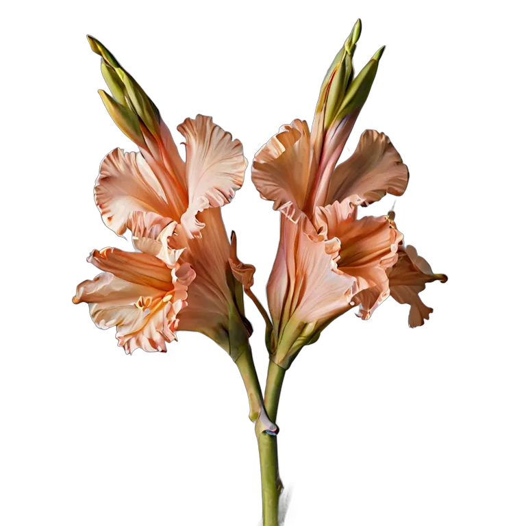 植物 花 桃色のグラジオラス 透過 PNG 画像 フリー素材 #18912