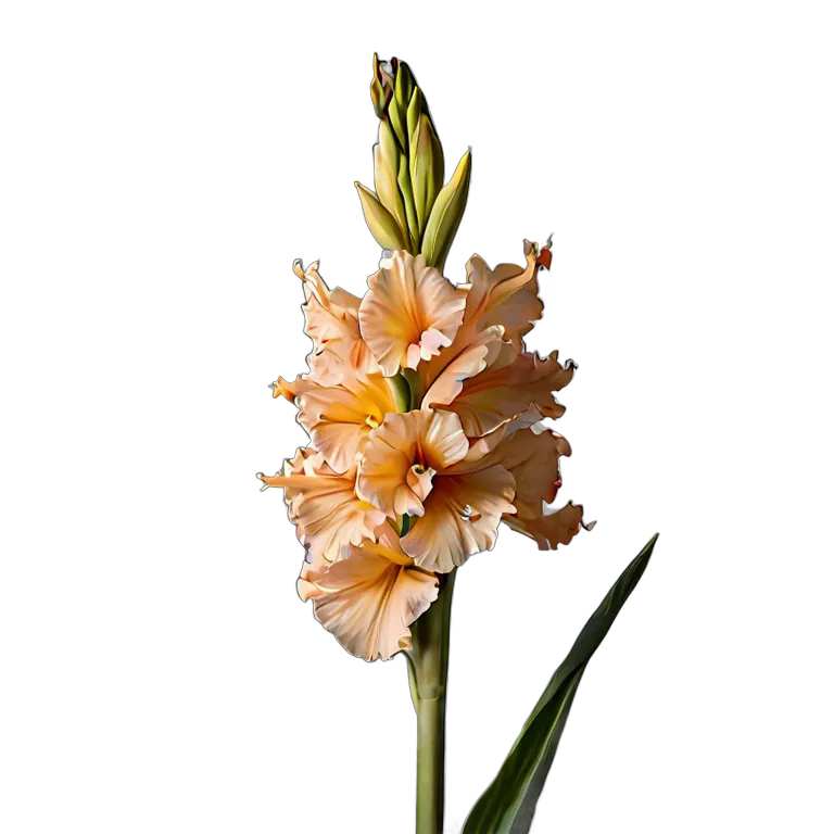 植物 花 桃色のグラジオラス 透過 PNG 画像 フリー素材 #18915