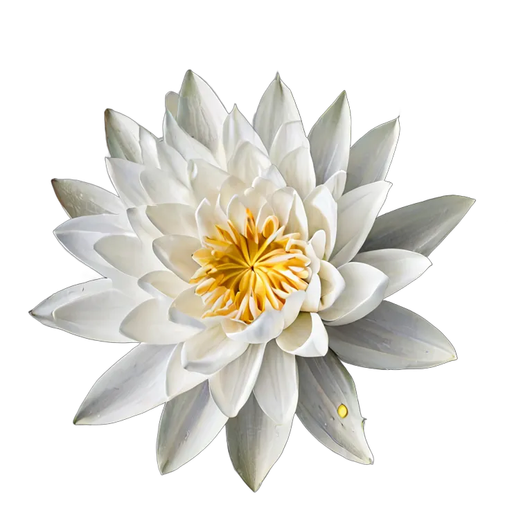 植物 花 一枚の葉に白い睡蓮 透過 PNG 画像 フリー素材 #18879