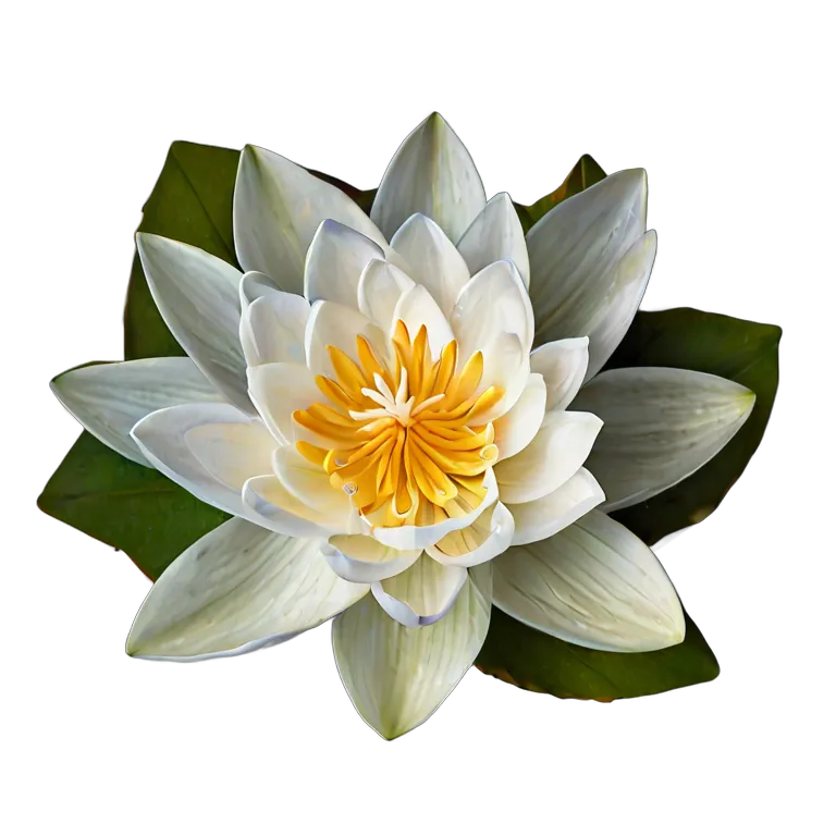 植物 花 一枚の葉に白い睡蓮 透過 PNG 画像 フリー素材 #18881