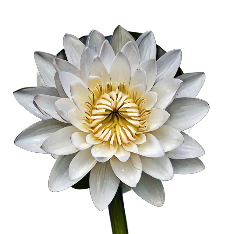 植物 花 一枚の葉に白い睡蓮 透過 PNG 画像 フリー素材 #18882