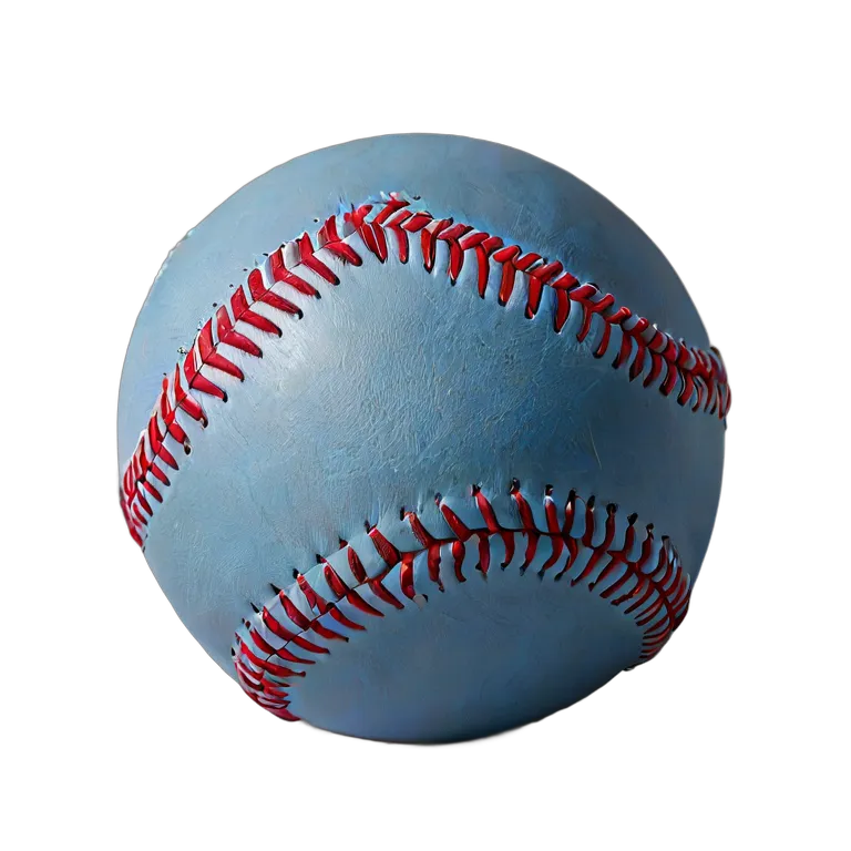 スポーツ ボール メタリックブルーのシェル付き野球ボール 透過 PNG 画像 フリー素材 #20097