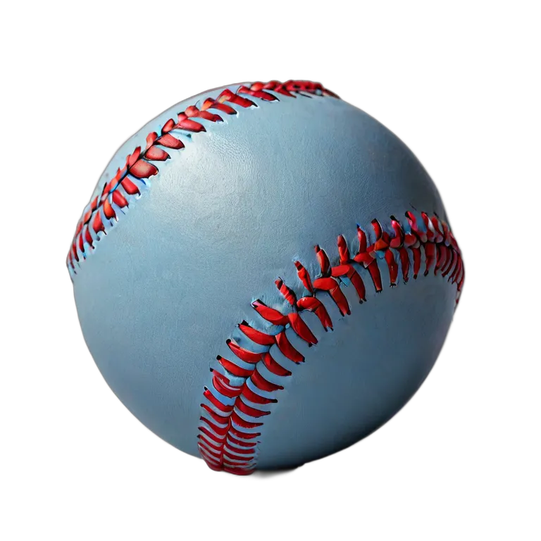 スポーツ ボール メタリックブルーのシェル付き野球ボール 透過 PNG 画像 フリー素材 #20107