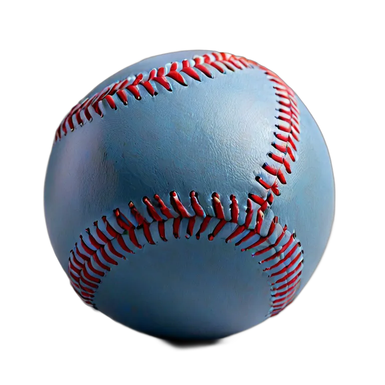 スポーツ ボール メタリックブルーのシェル付き野球ボール 透過 PNG 画像 フリー素材 #20110