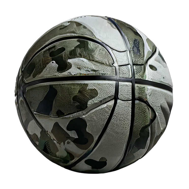 スポーツ ボール 迷彩ゴム製バスケットボール 透過 PNG 画像 フリー素材 #20066