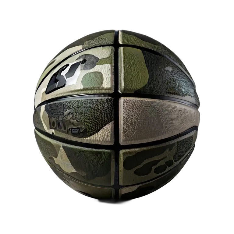 スポーツ ボール 迷彩ゴム製バスケットボール 透過 PNG 画像 フリー素材 #20067