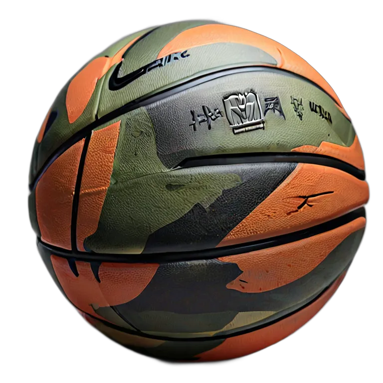 スポーツ ボール 迷彩ゴム製バスケットボール 透過 PNG 画像 フリー素材 #20068