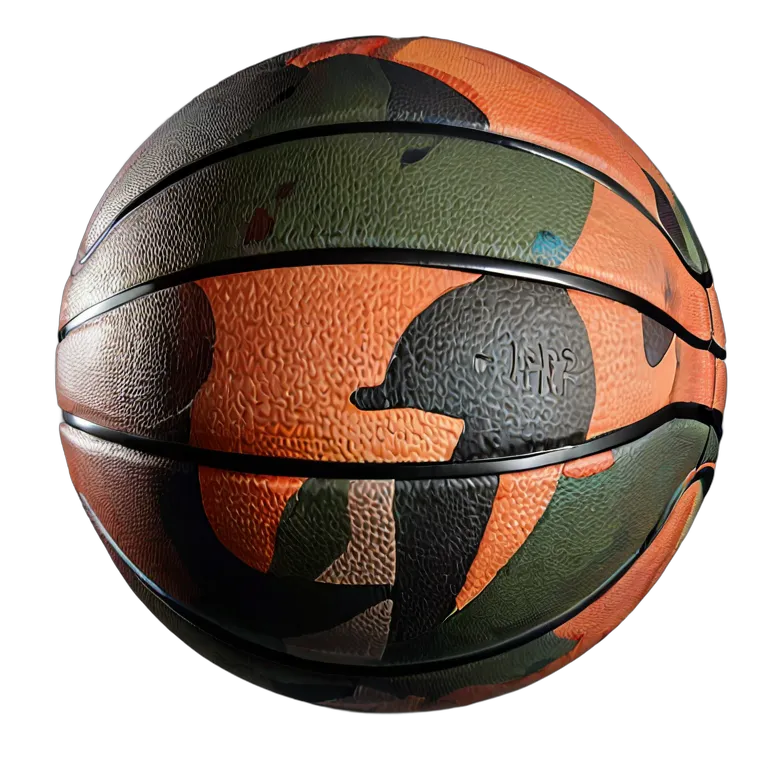 スポーツ ボール 迷彩ゴム製バスケットボール 透過 PNG 画像 フリー素材 #20069