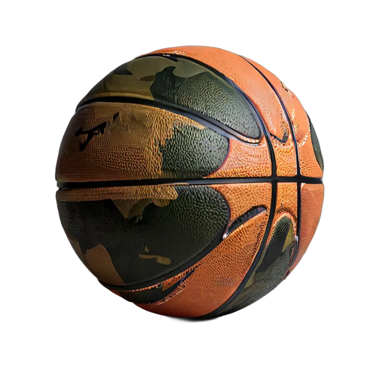 スポーツ ボール 迷彩ゴム製バスケットボール 透過 PNG 画像 フリー素材 #20071